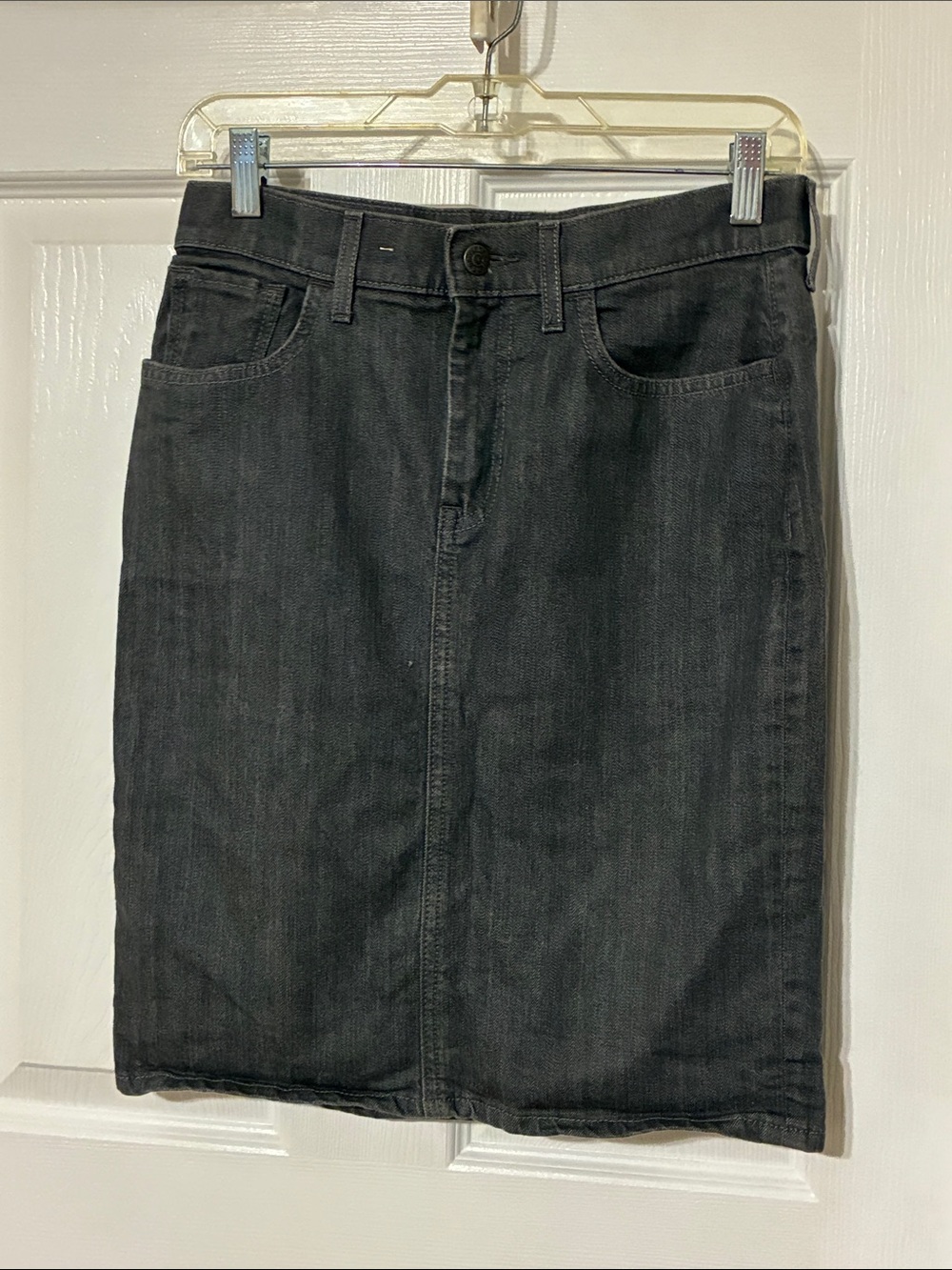 Old Navy Black Denim Pencil Skirt